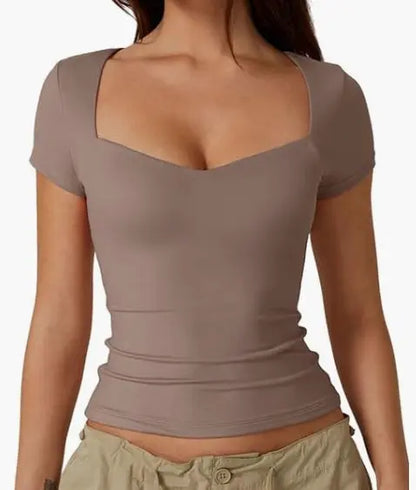 Contour Chic Square Neck Top Little Addiction