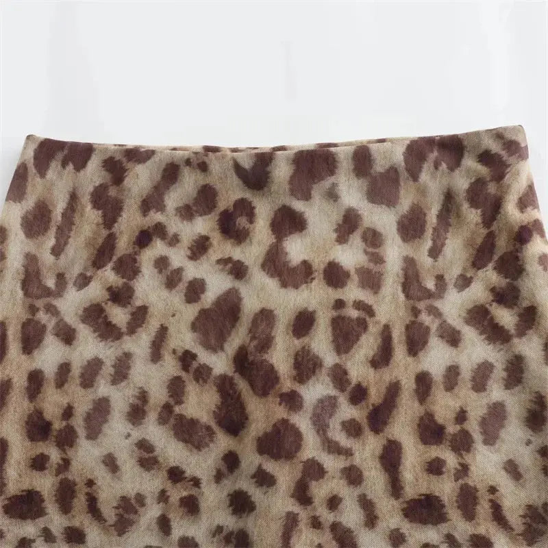 Leopard Print Tulle Skirt Little Addiction