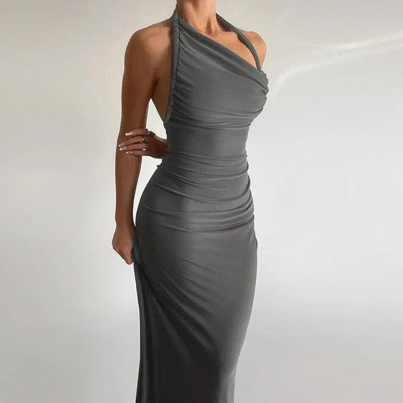 Backless Halterneck Dress - Little Addiction