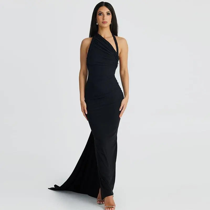 Backless Halterneck Dress - Little Addiction