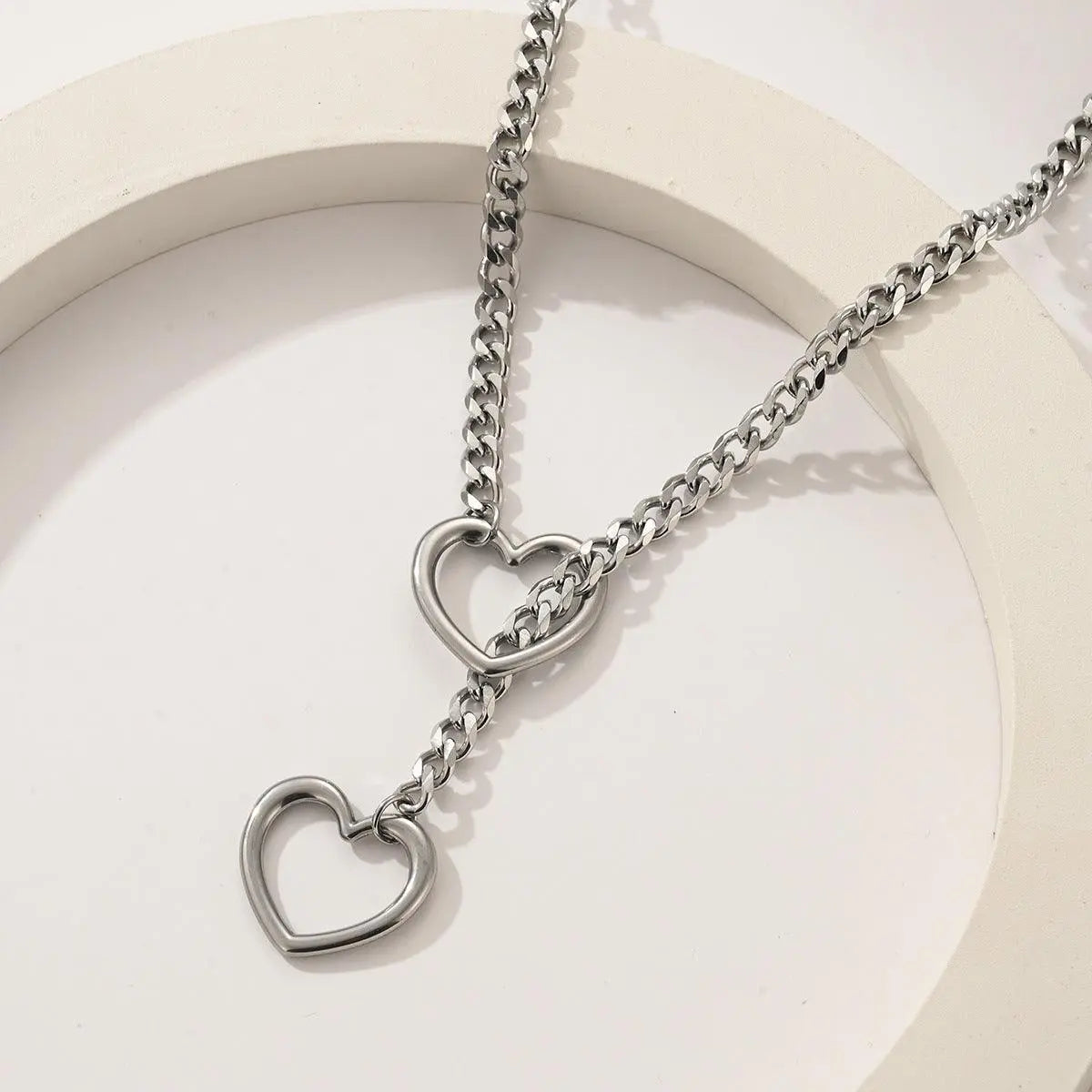 Cuban Adjustable Heart Shaped Necklace - Little Addiction