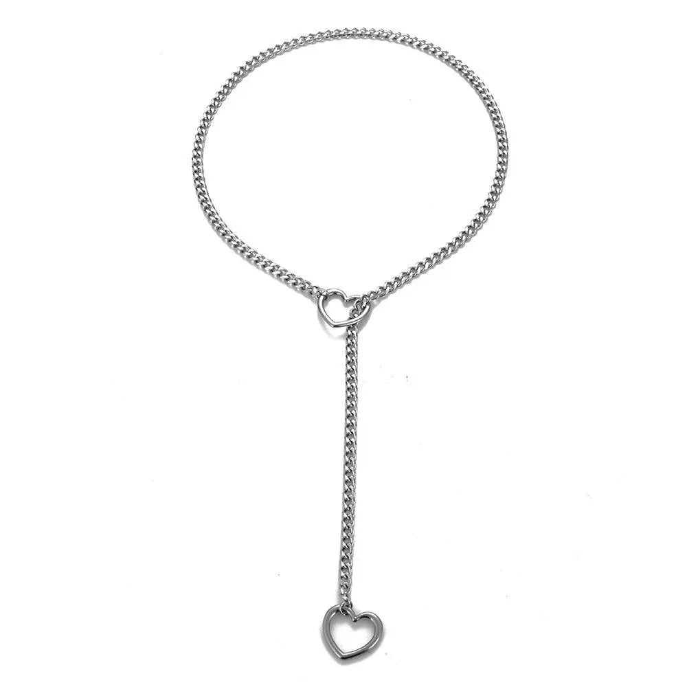 Cuban Adjustable Heart Shaped Necklace - Little Addiction