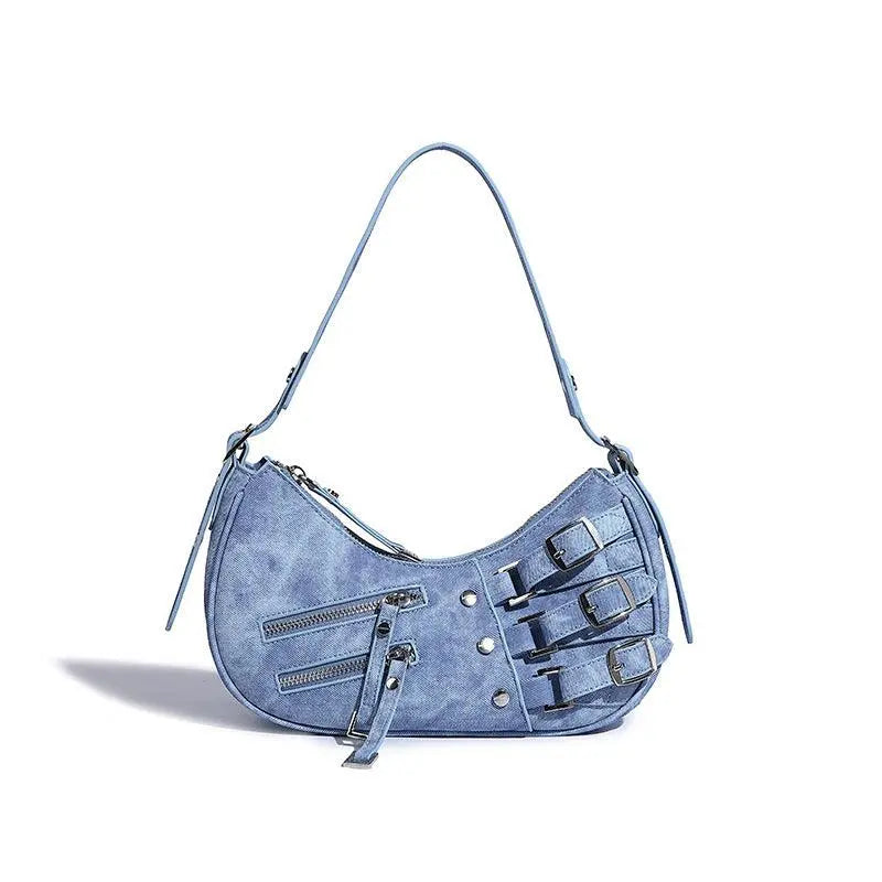 Denim Underarm Bag American Retro - Little Addiction