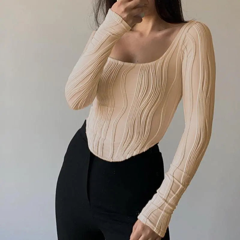 Detailed Long Sleeve Top - Little Addiction