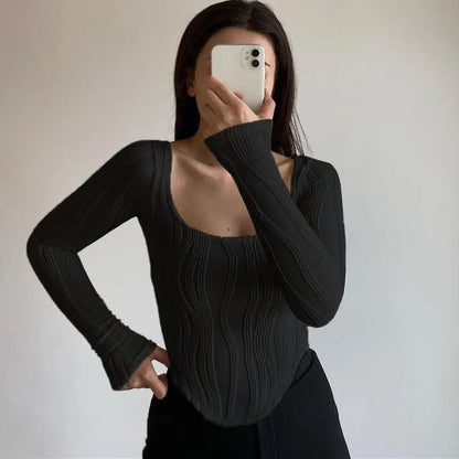 Detailed Long Sleeve Top - Little Addiction