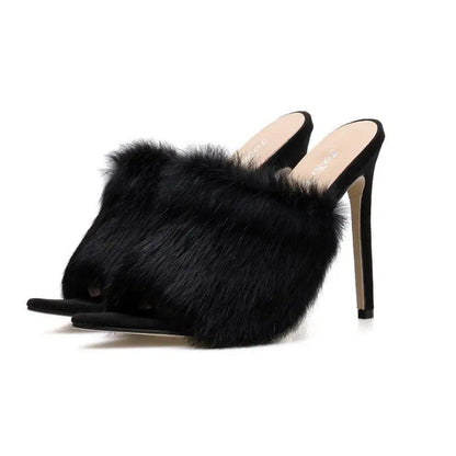 Female fur high heels - Little Addiction