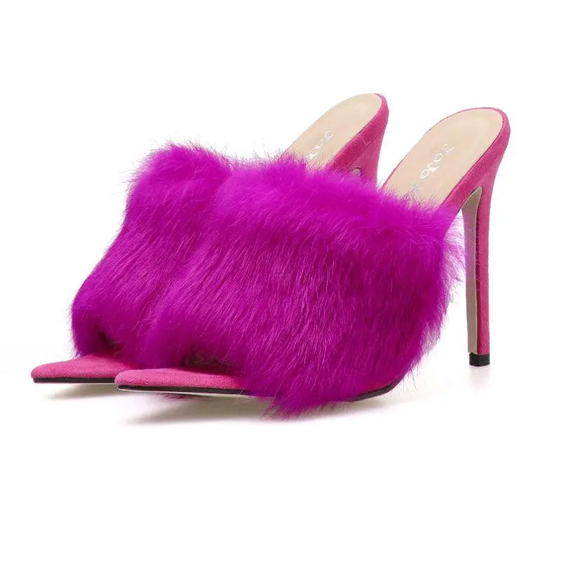 Female fur high heels - Little Addiction