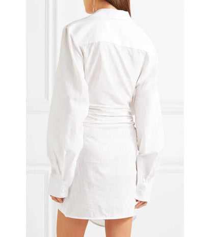 Long Sleeve Ultra-Thin Shirt Dress - Little Addiction