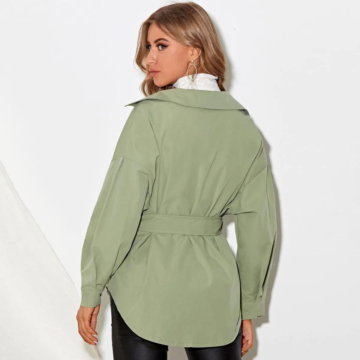 Macaron Solid Color Shirt Jacket - Little Addiction