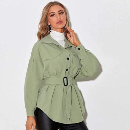 Macaron Solid Color Shirt Jacket - Little Addiction