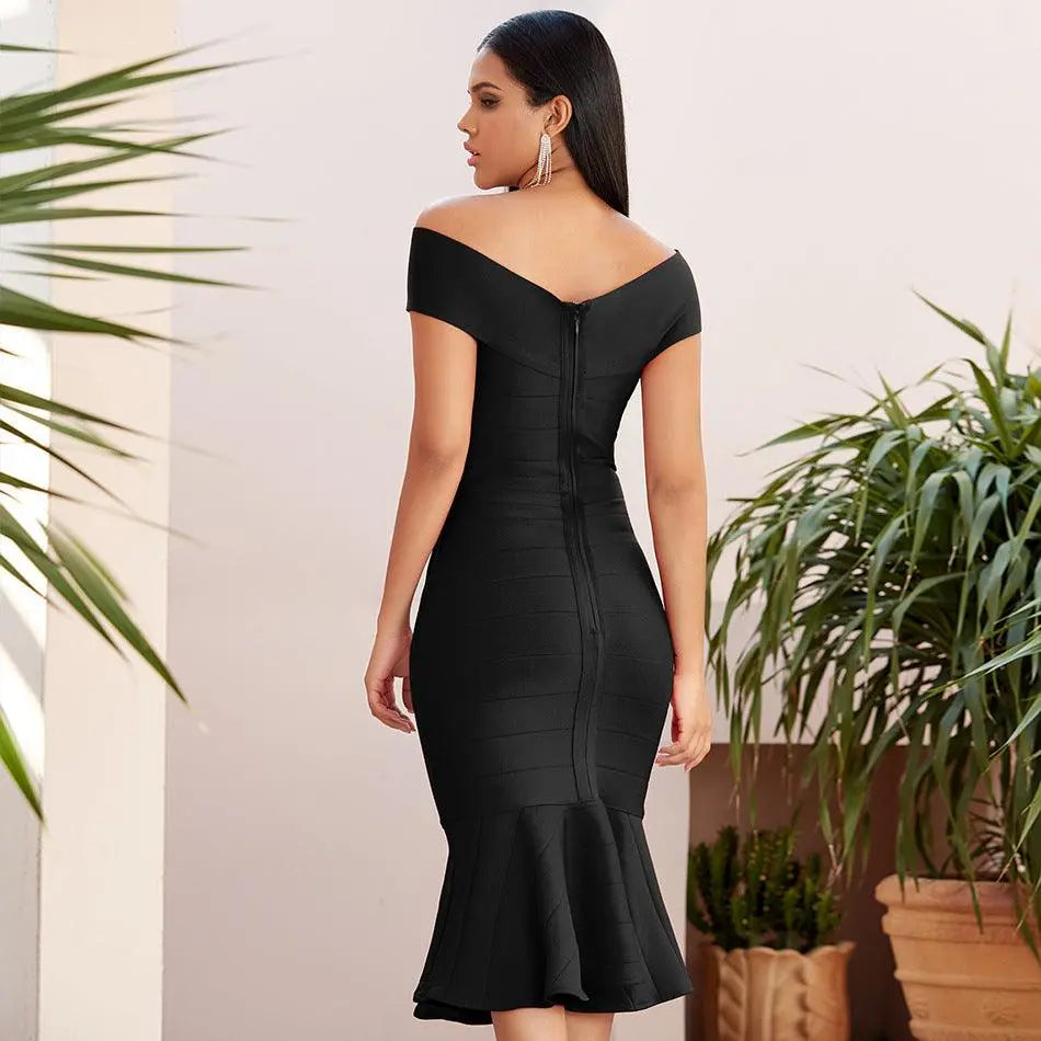 Off-shoulder Bandage Dress - Little Addiction