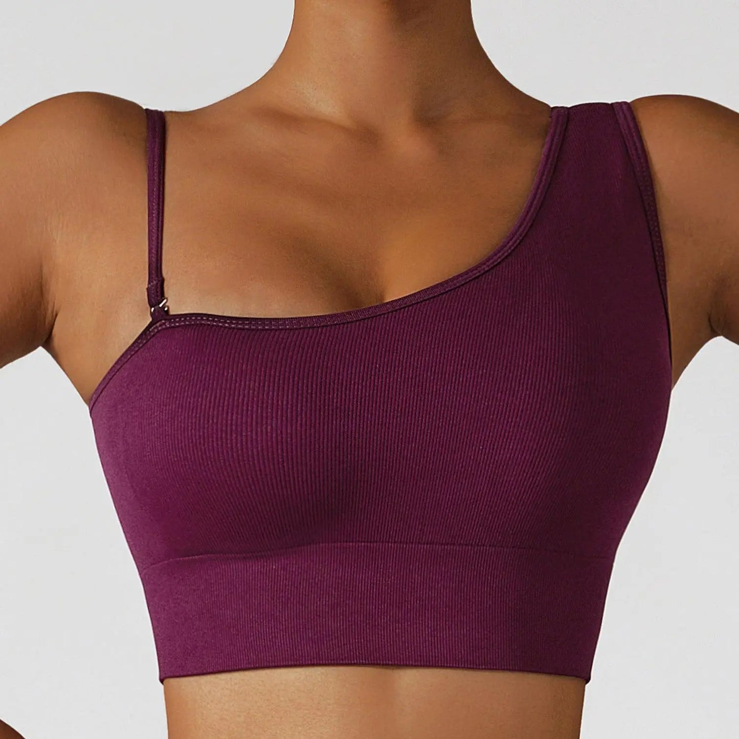 Sexy Optional One-Shoulder Yoga Top - Little Addiction