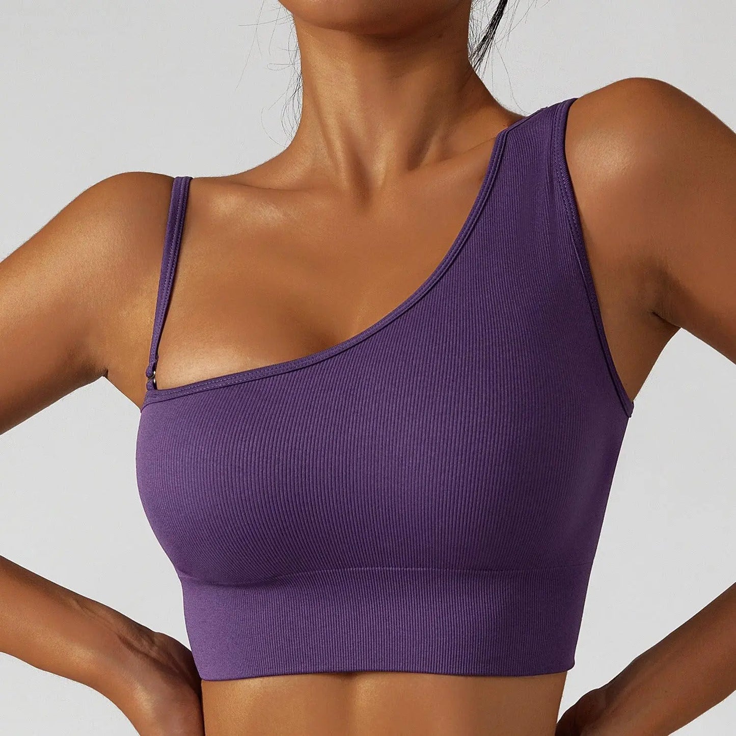 Sexy Optional One-Shoulder Yoga Top - Little Addiction