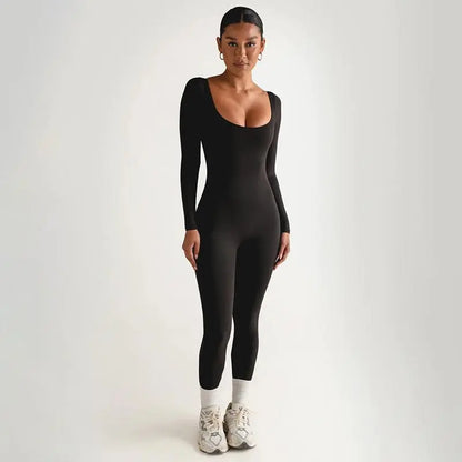 Sexy Soft High Elastic Long-sleeved Jumpsuit - Little Addiction