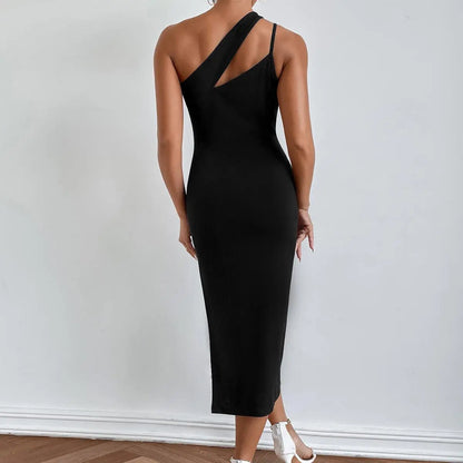 Slit Shoulder Back Dress - Little Addiction