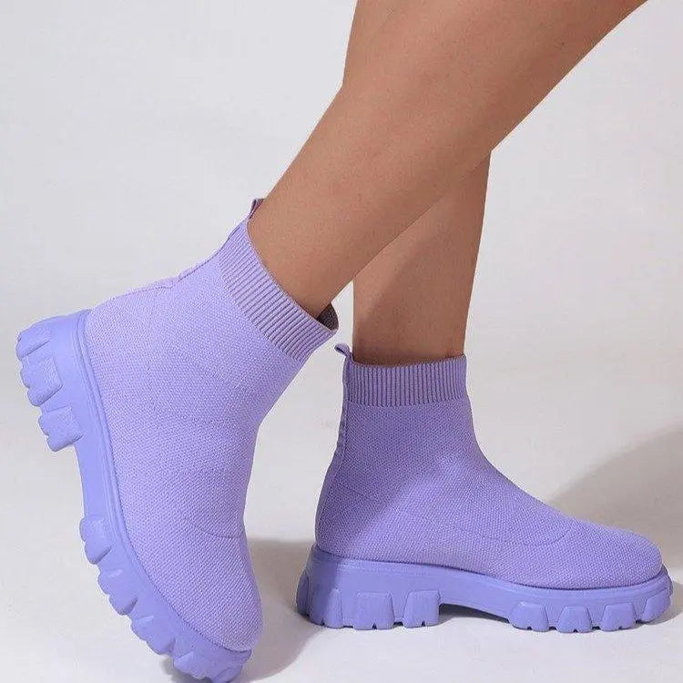 Solid Colour Sock Boot - Little Addiction