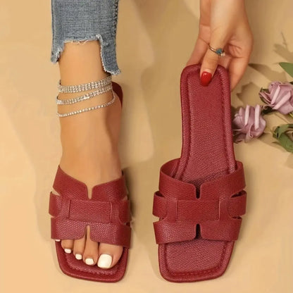 Square Flat Addiction Sandals - Little Addiction