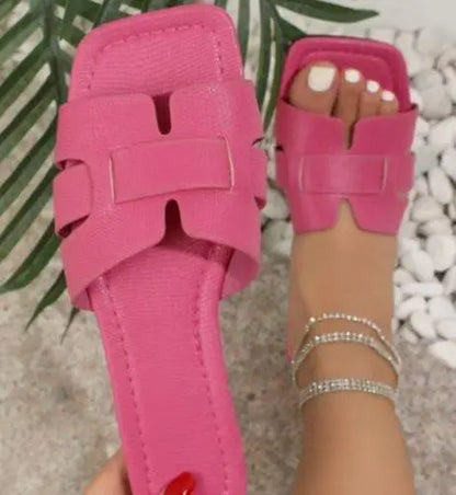 Square Flat Addiction Sandals - Little Addiction