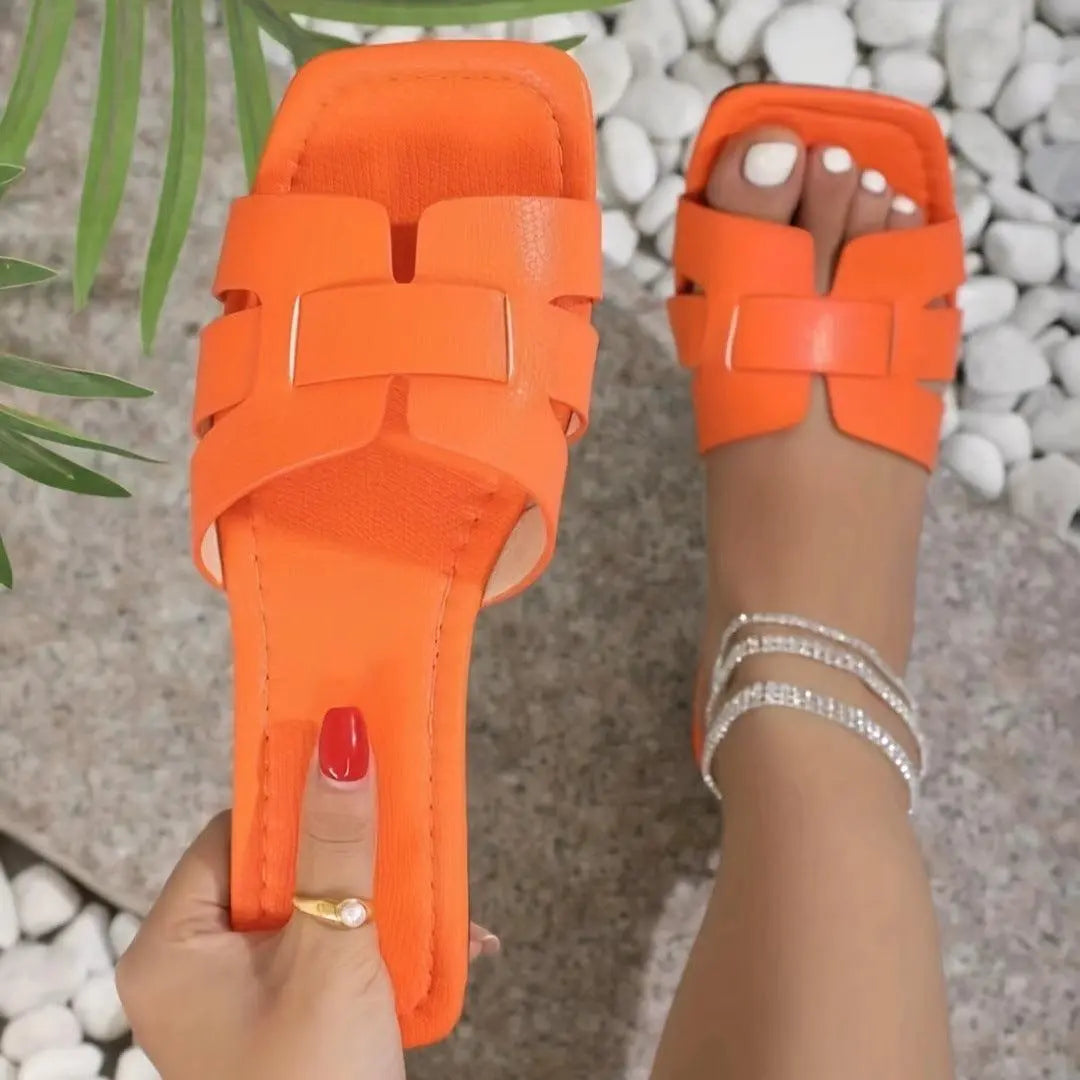 Square Flat Addiction Sandals - Little Addiction