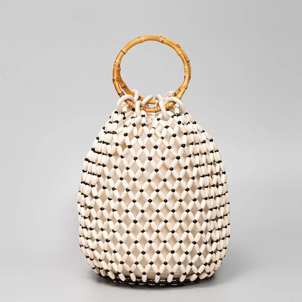 Women's Woven Hollow Bucket Bag Niche - Little Addiction