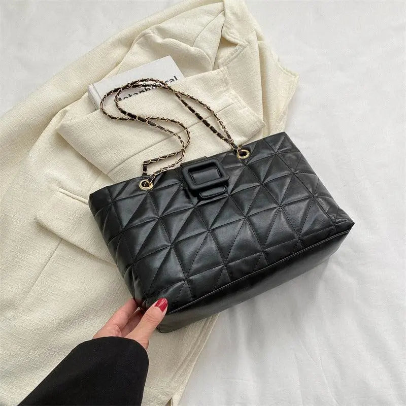 Women Shoulder Bags New Trendy Chic Chanel-style Rhombus Chain Bag - Little Addiction